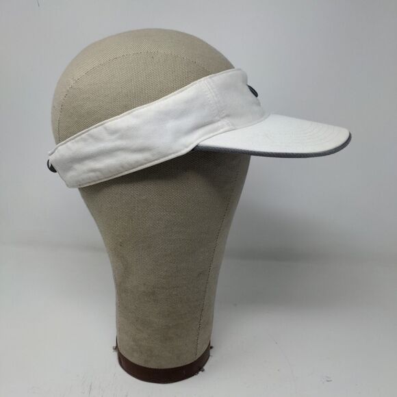 Nike Mens Strapback Sun Visor Hat White OSFA Strapback Embroidered Logo Swoosh - Picture 6 of 12